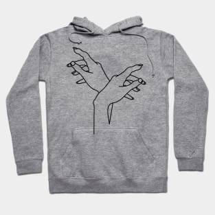 MINIMAL LINE ART HANDS Hoodie